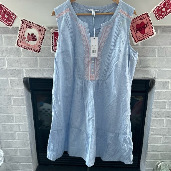 Southern Tide Blue Dress with Pink Embroidery XL NWT 168.00 - Picture 4 of 7